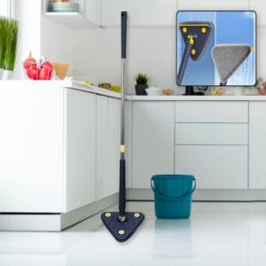 Special Rotatable Adjustable Triangle Cleaning Mop with Stainless Steel Long Handle Push