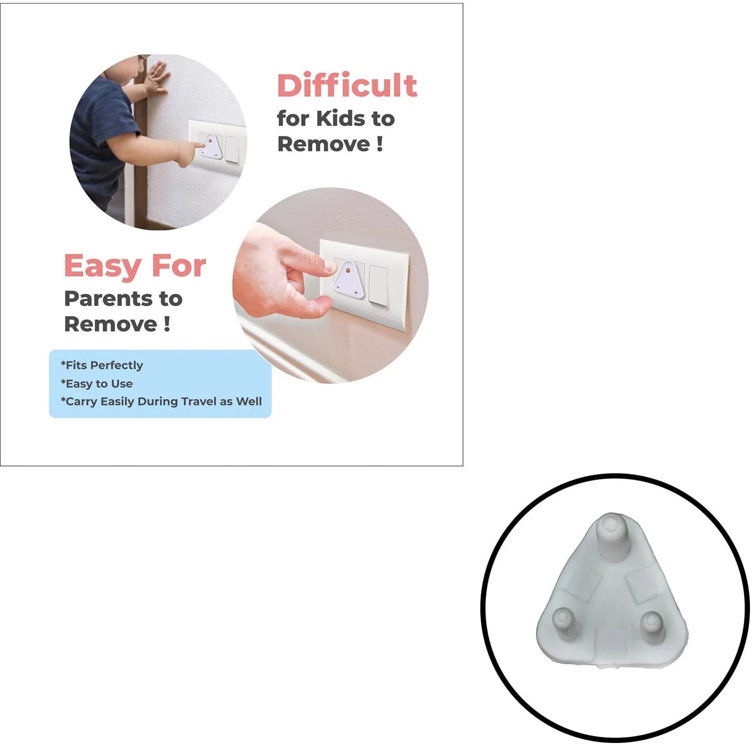 Protective Guards for Large Electric Socket Plugs Pack of 6 pcs