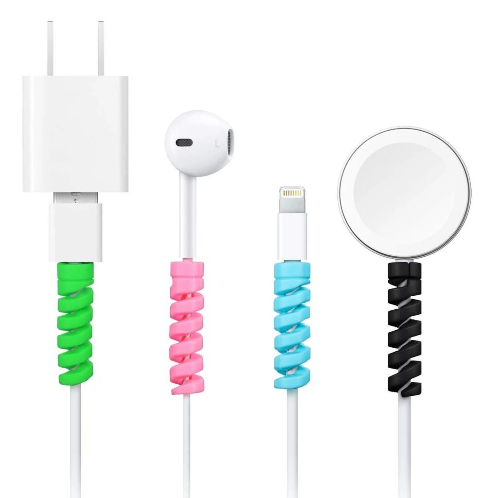 SPIRAL-CHARGER-SPRING-CABLE-PROTECTOR-DATA-CABLE-SAVER-PACK-OF-4
