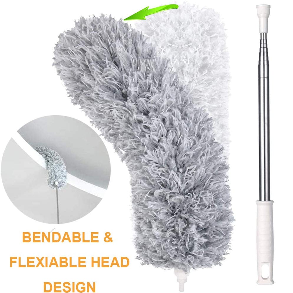 Telescoping Feather Duster With 100 Inches Extendable Handle Pole Dry Duster