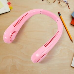 Portable USB Rechargeable Neck Fan Wearable 3 Speeds Headphone Design