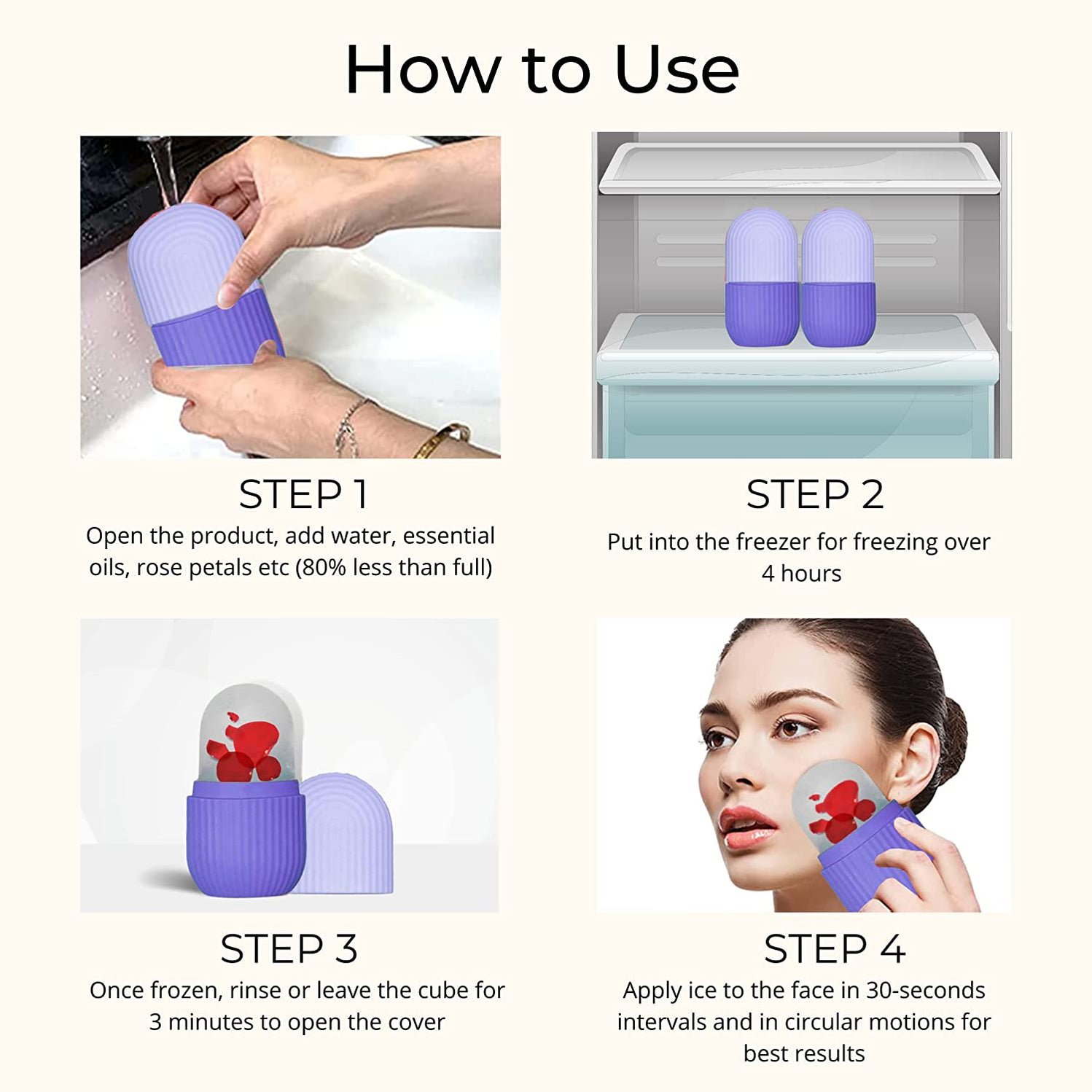 Beauty Ice Roller for Face Massager and Eye Reusable Face Rollers Facial Roller - Image 4