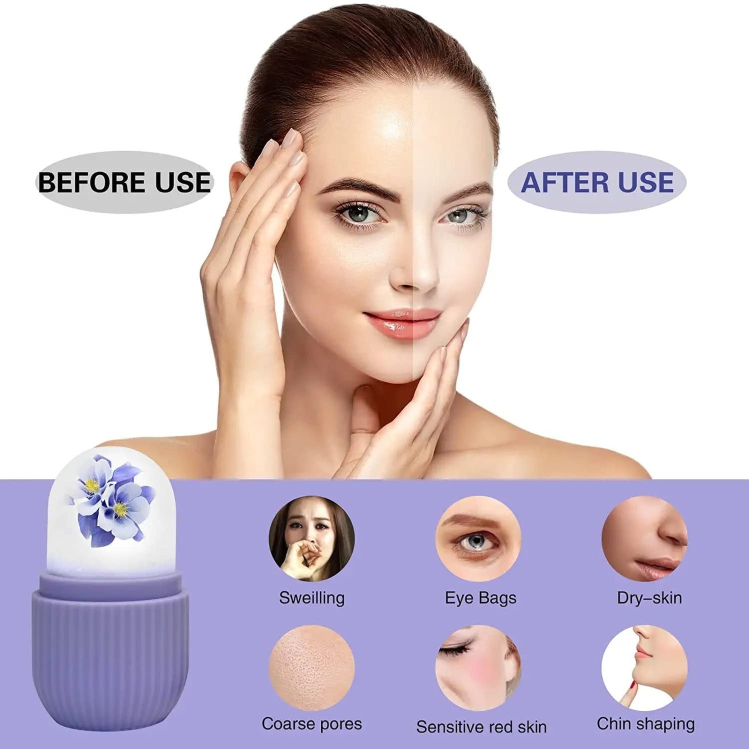 Beauty Ice Roller for Face Massager and Eye Reusable Face Rollers Facial Roller - Image 7