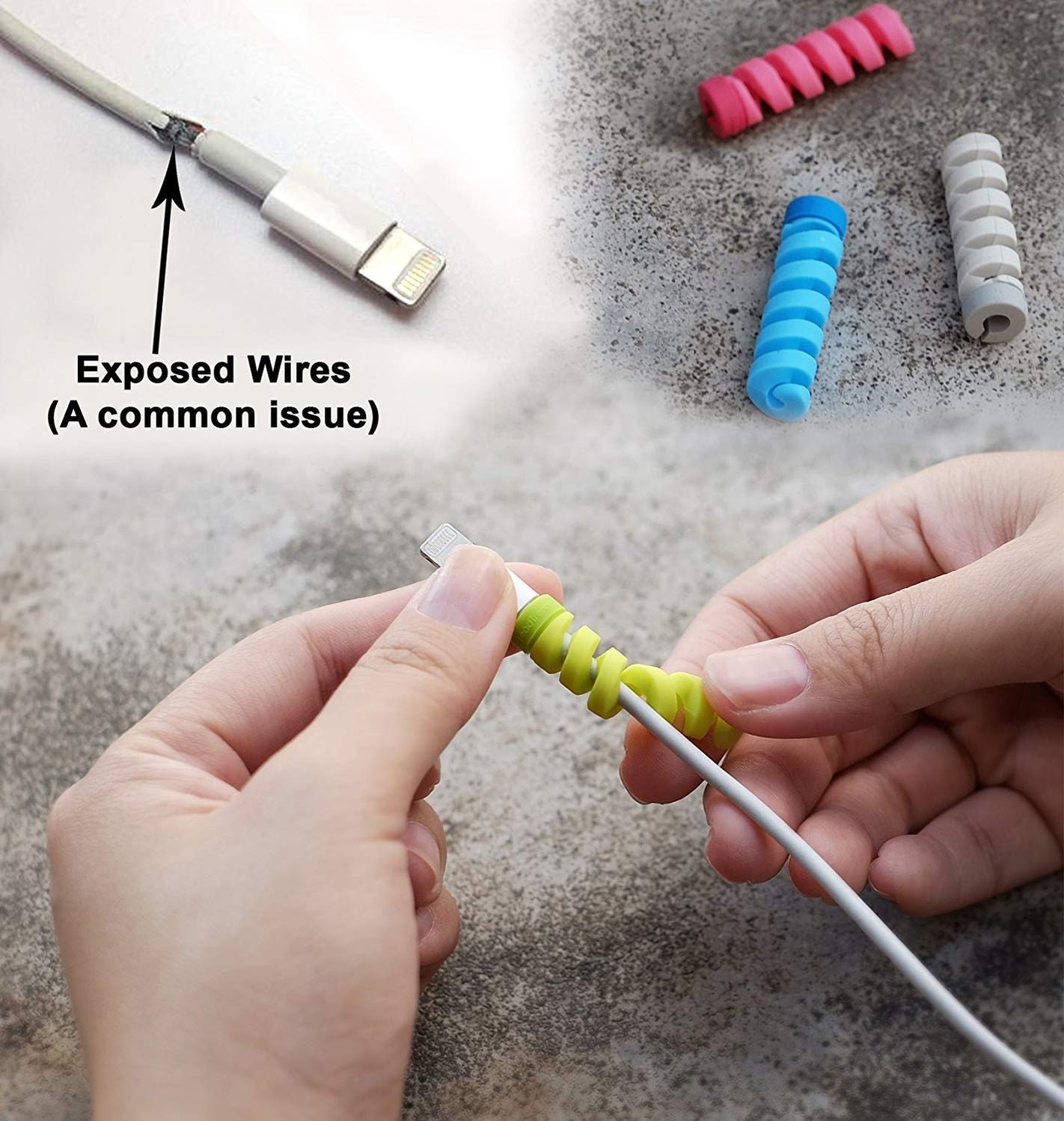 Spiral Charger Spring Cable Protector Pack of 4 - Image 6