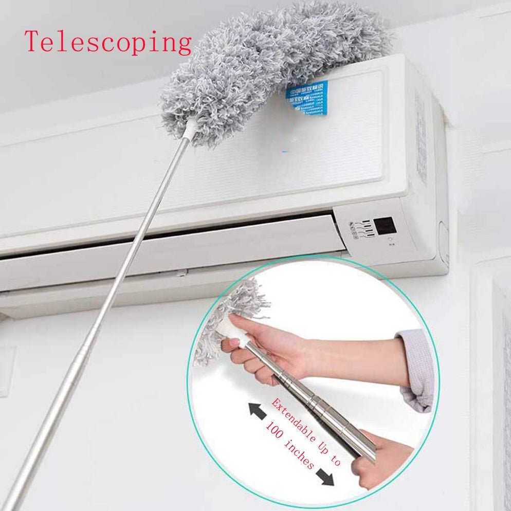 Telescoping Feather Duster With 100 Inches Extendable Handle Pole Dry Duster - Image 3