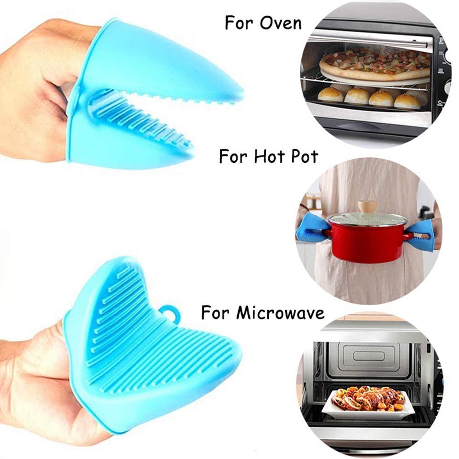 Silicone Heat Resistant Cooking Potholder for Kitchen Cooking and Baking Pack of 1 pc - Image 2