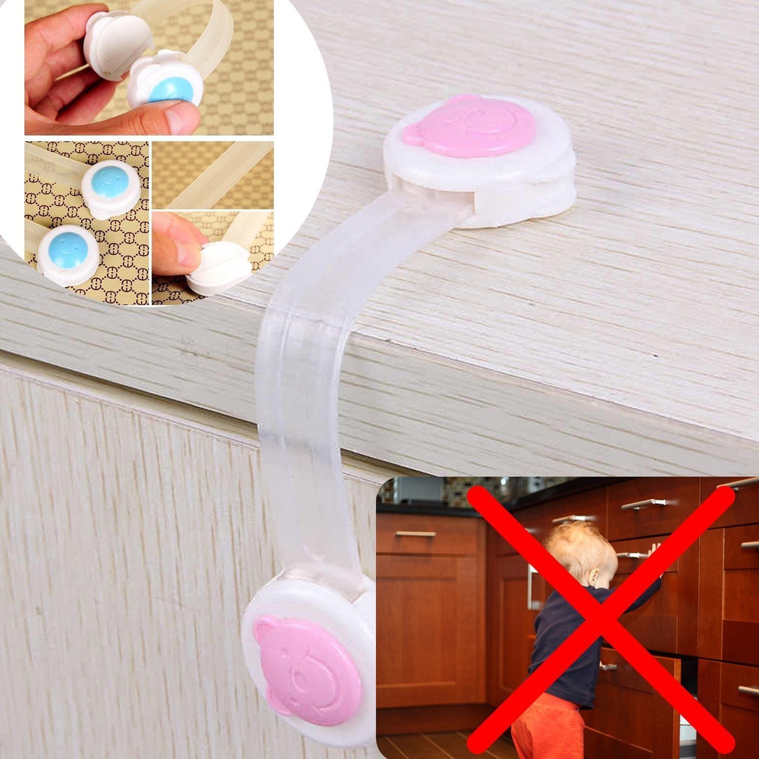 Child Safety Strap Locks for Baby Proofing Single Unit - Image 4
