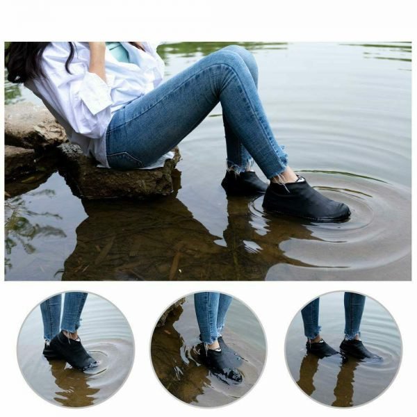 Non Slip Silicone Reusable Waterproof Foldable Anti Skid Rain Boot Shoe Cover Large - Image 2