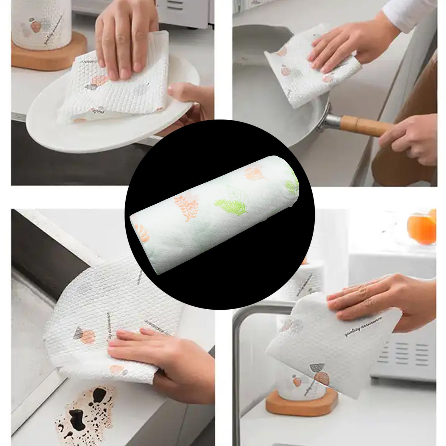 Very Soft Non Woven Reusable Washable Kitchen Printed Tissue Roll - Image 5
