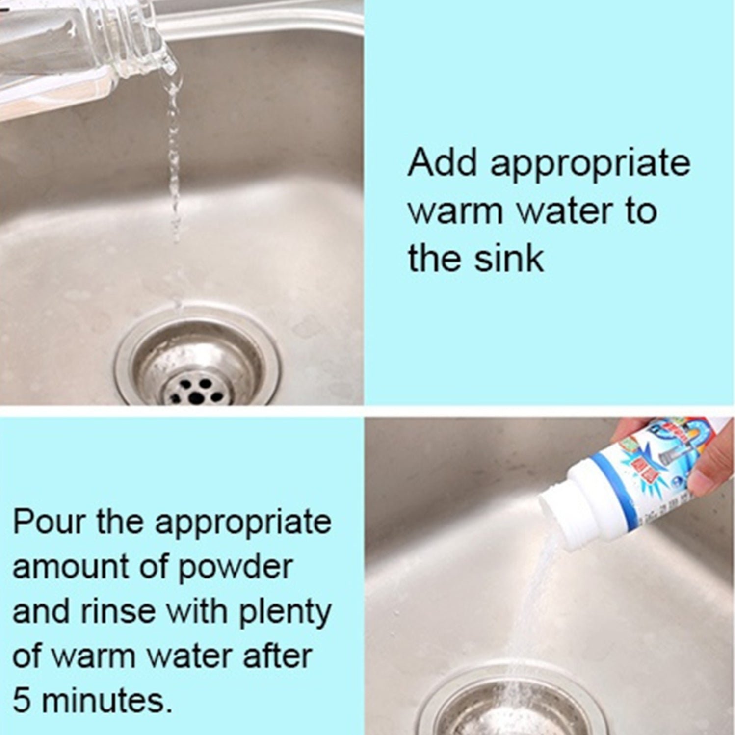 Effective and Powerful sink and drain cleaner powder cleaning tool for powerful clog removal - Image 5