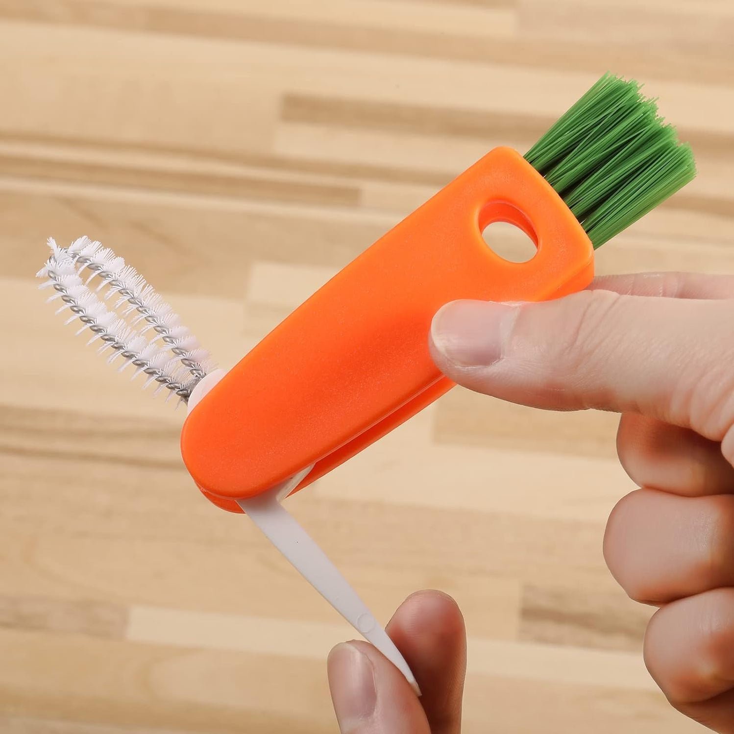3 in 1 Multifunctional Cleaning Brush Mini Glass Cover, Bottle, and Cap Detail Brushes for Home Kitchen Cleaning 1 Pc - Image 5