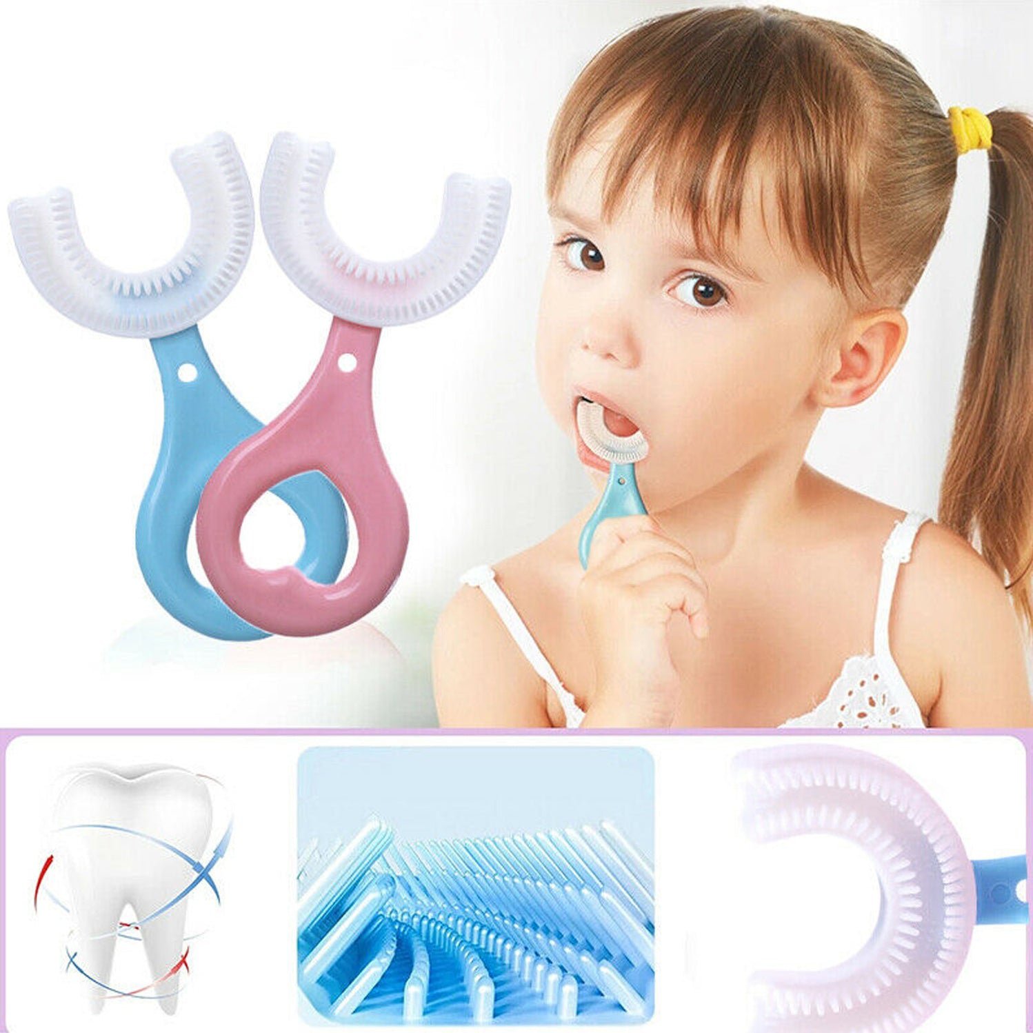 Kids U Shape Tooth Brush Light Weighted, Easy To Carry Pack of 1 - Image 6