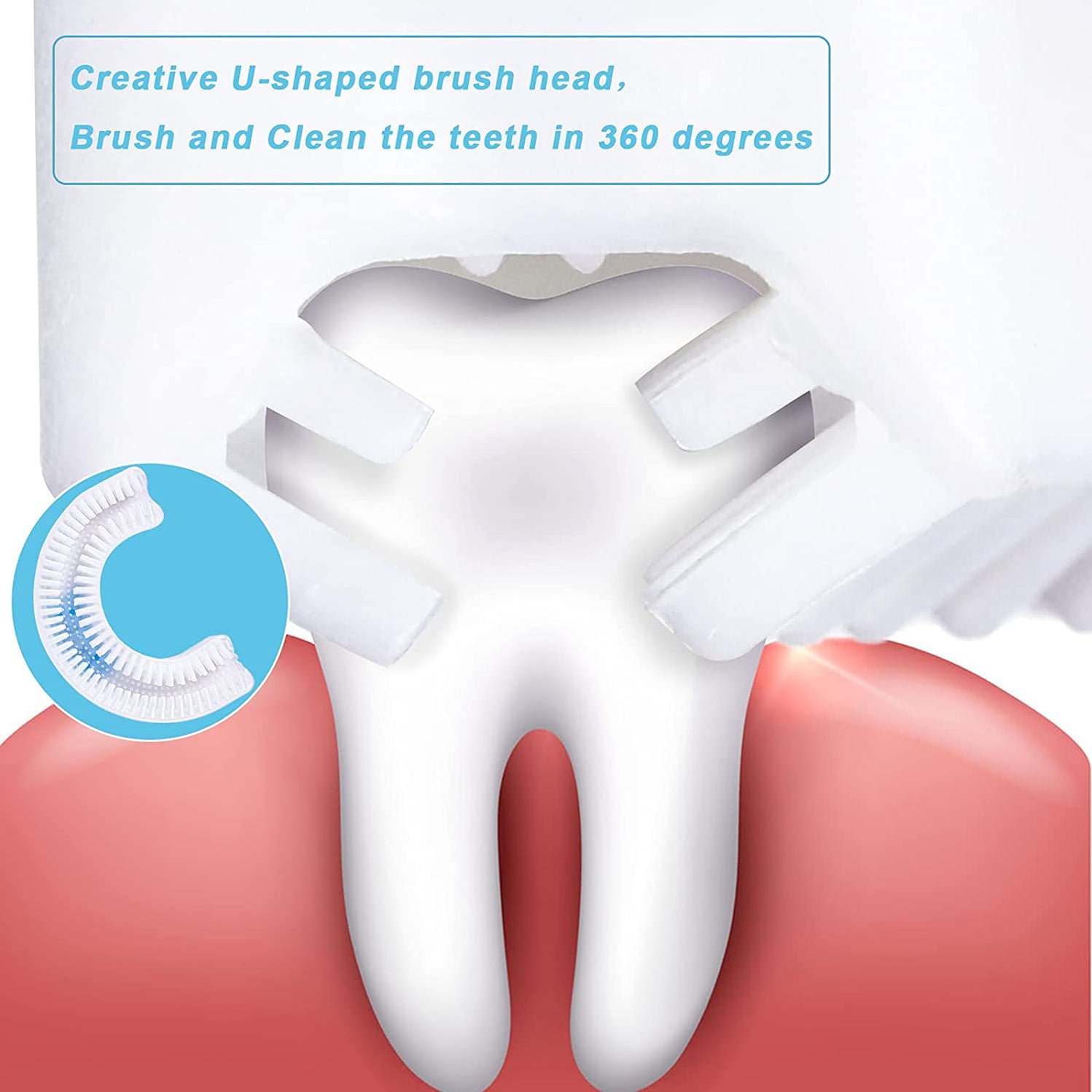 Kids U Shape Tooth Brush Light Weighted, Easy To Carry Pack of 1 - Image 5