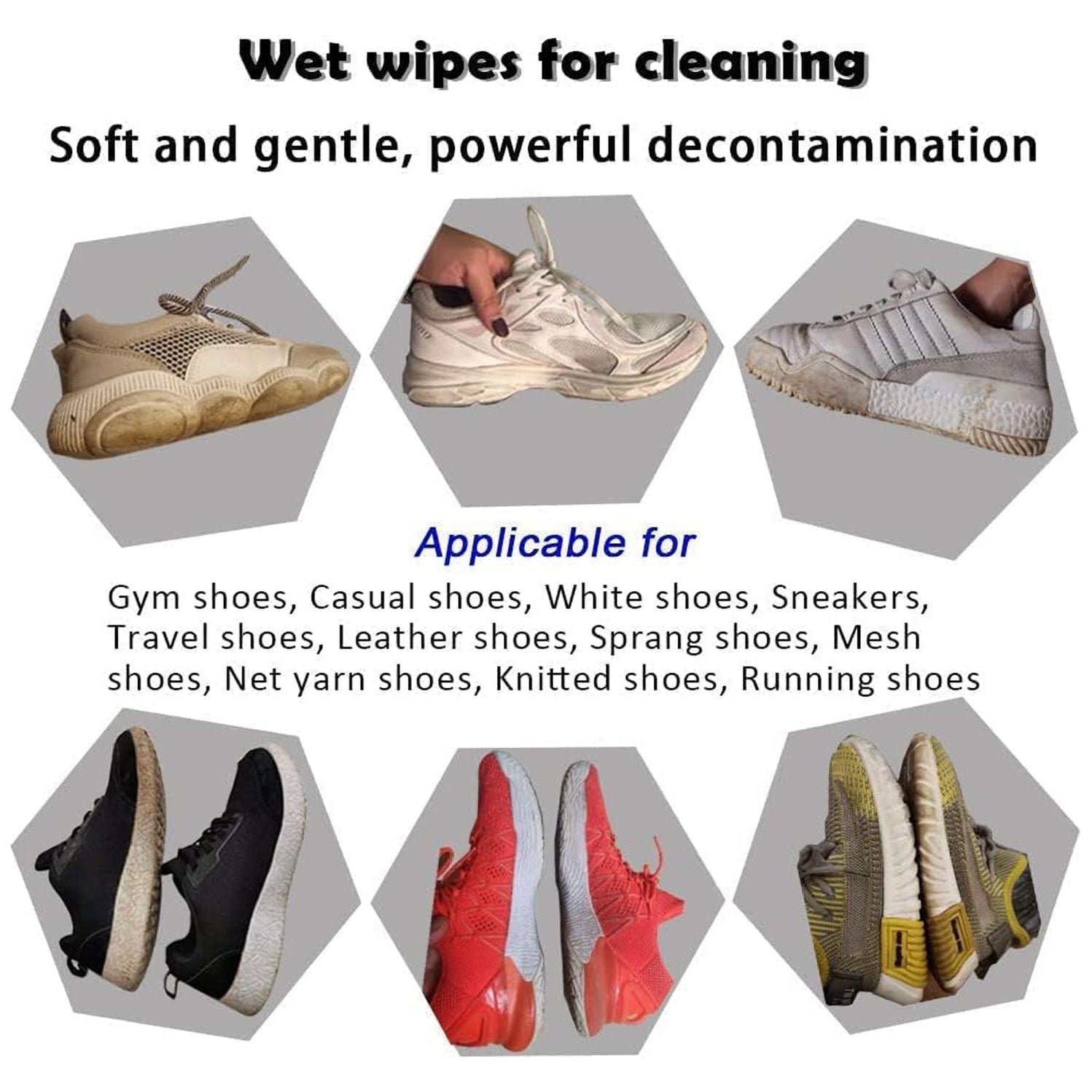 80 Pieces Shoe Cleaner Wipes for Instant Sneaker Cleaning Kit - Image 2