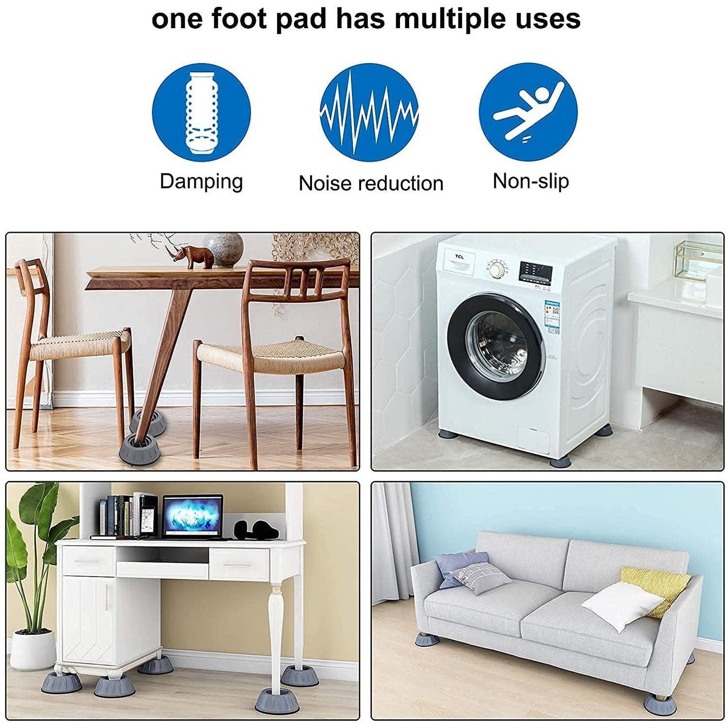 Anti Vibration Pads With Suction Cup Feet For Washing Machine - Image 5