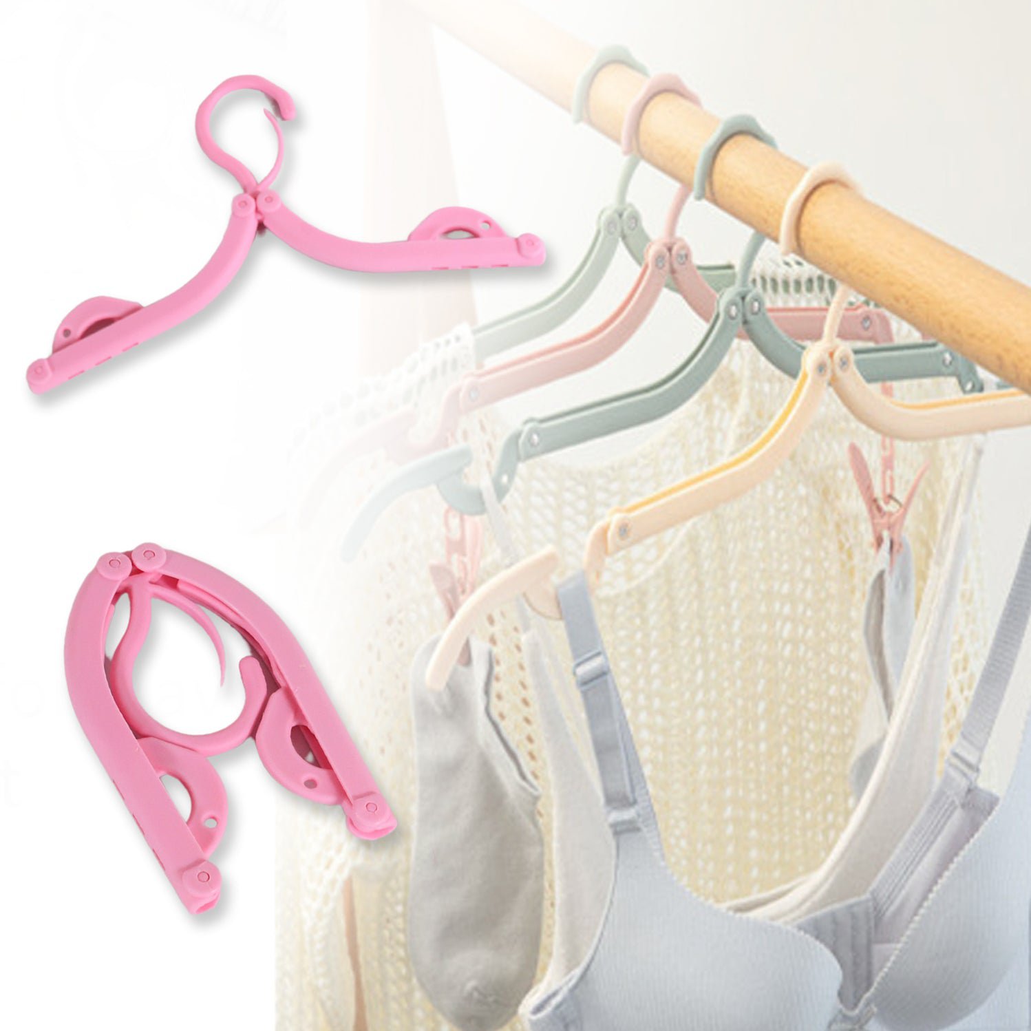 Travel Hangers Portable Folding Clothes Hangers Pack of 2 - Image 2
