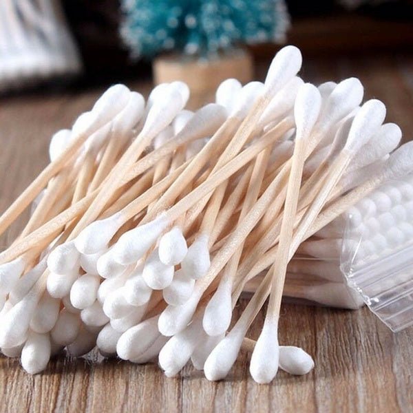 Eco Friendly Bamboo Wood Cotton Earbuds Pack of 20 pcs - Image 3