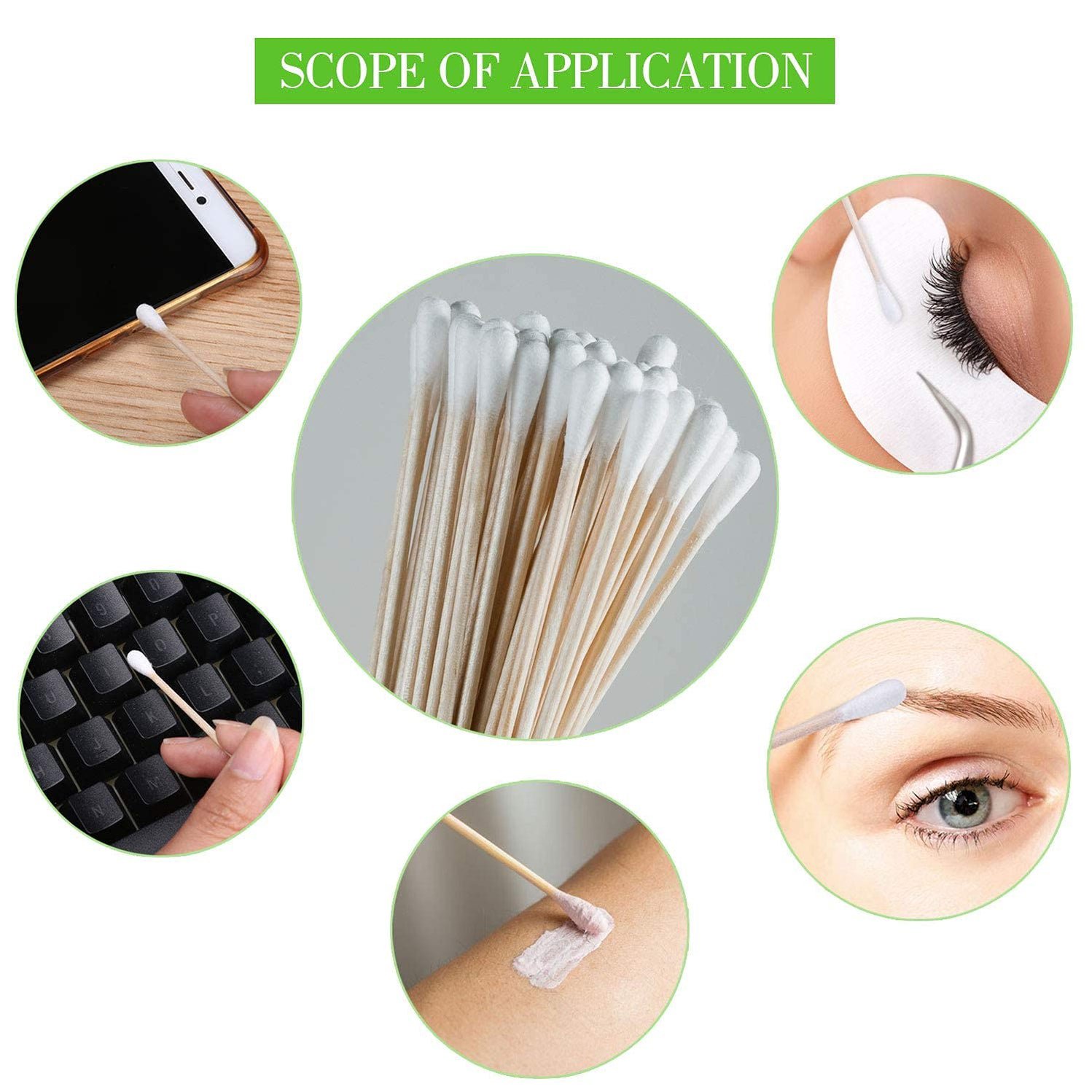 Eco Friendly Bamboo Wood Cotton Earbuds Pack of 20 pcs - Image 9