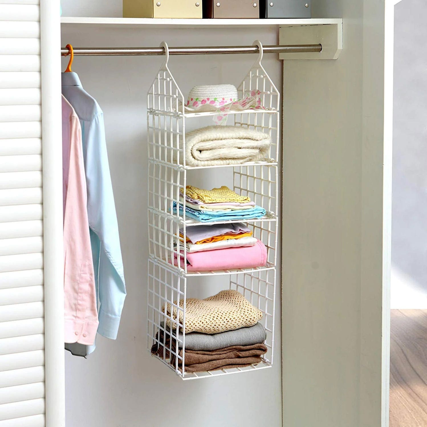 Elegant 5 Layer Multipurpose Foldable Clothes Storage Rack