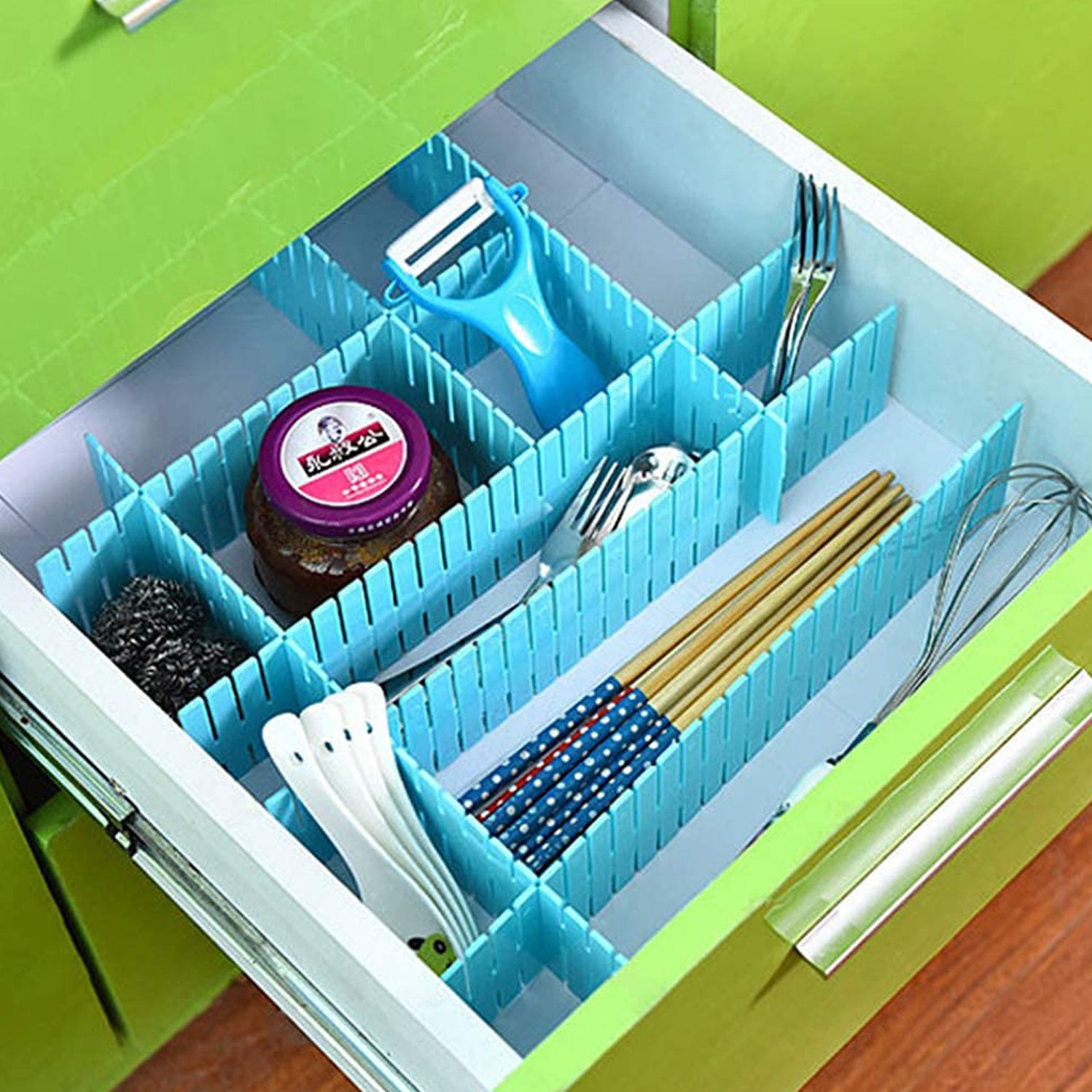 Adjustable Drawer Dividers Set Perfect for Organizing Cabinets and Closets 4 Pcs set - Image 2