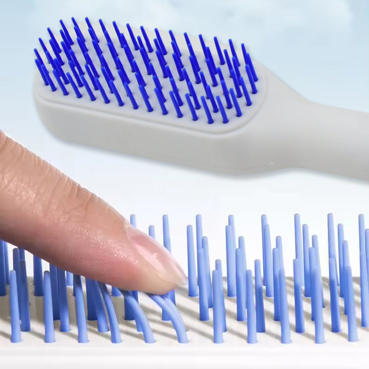 Very Attractive Self-Cleaning Hairbrush with Massage Comb - Image 2