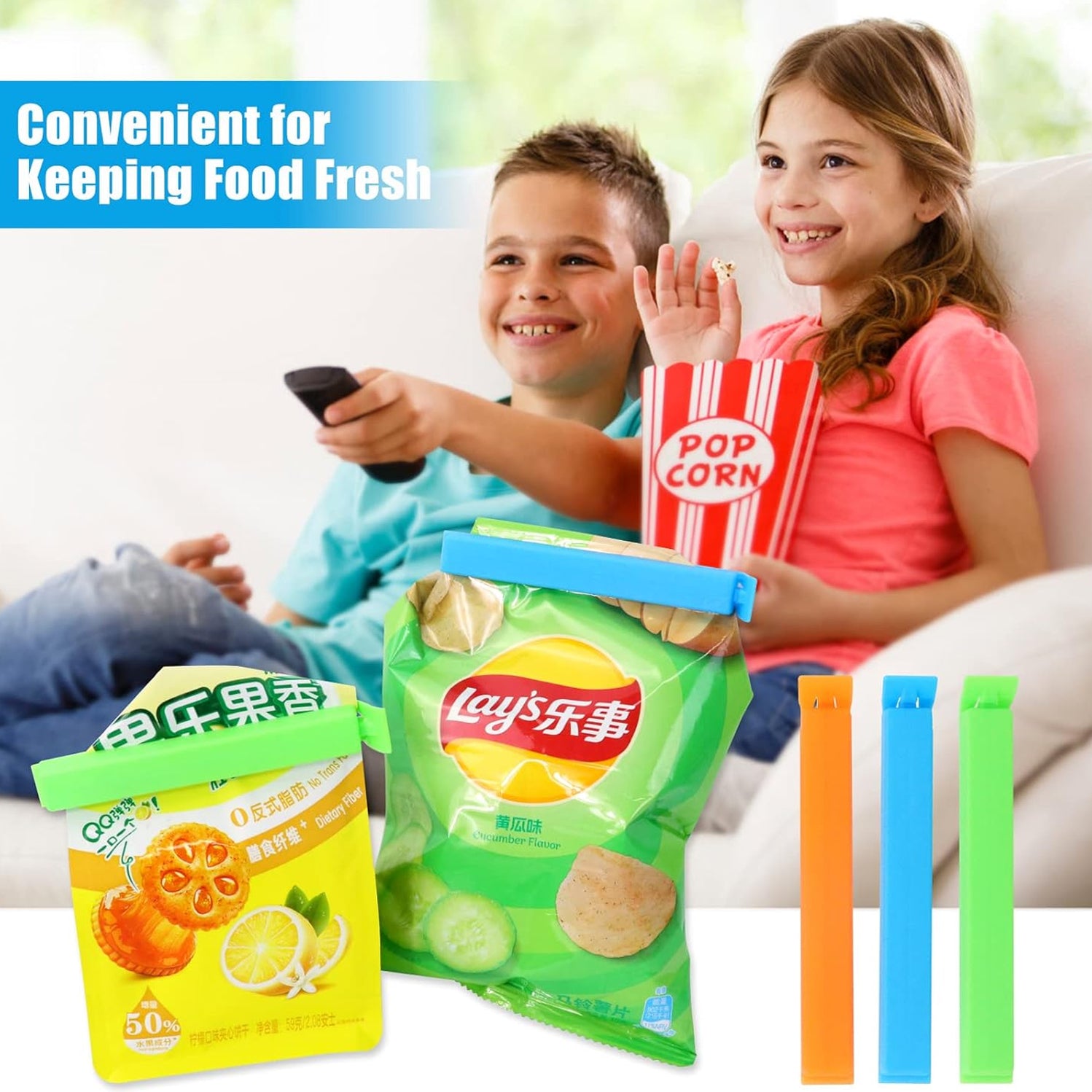 3 Different Size Plastic Food Snack Bag Pouch Clip Sealer Pack of 18 Pcs - Image 3