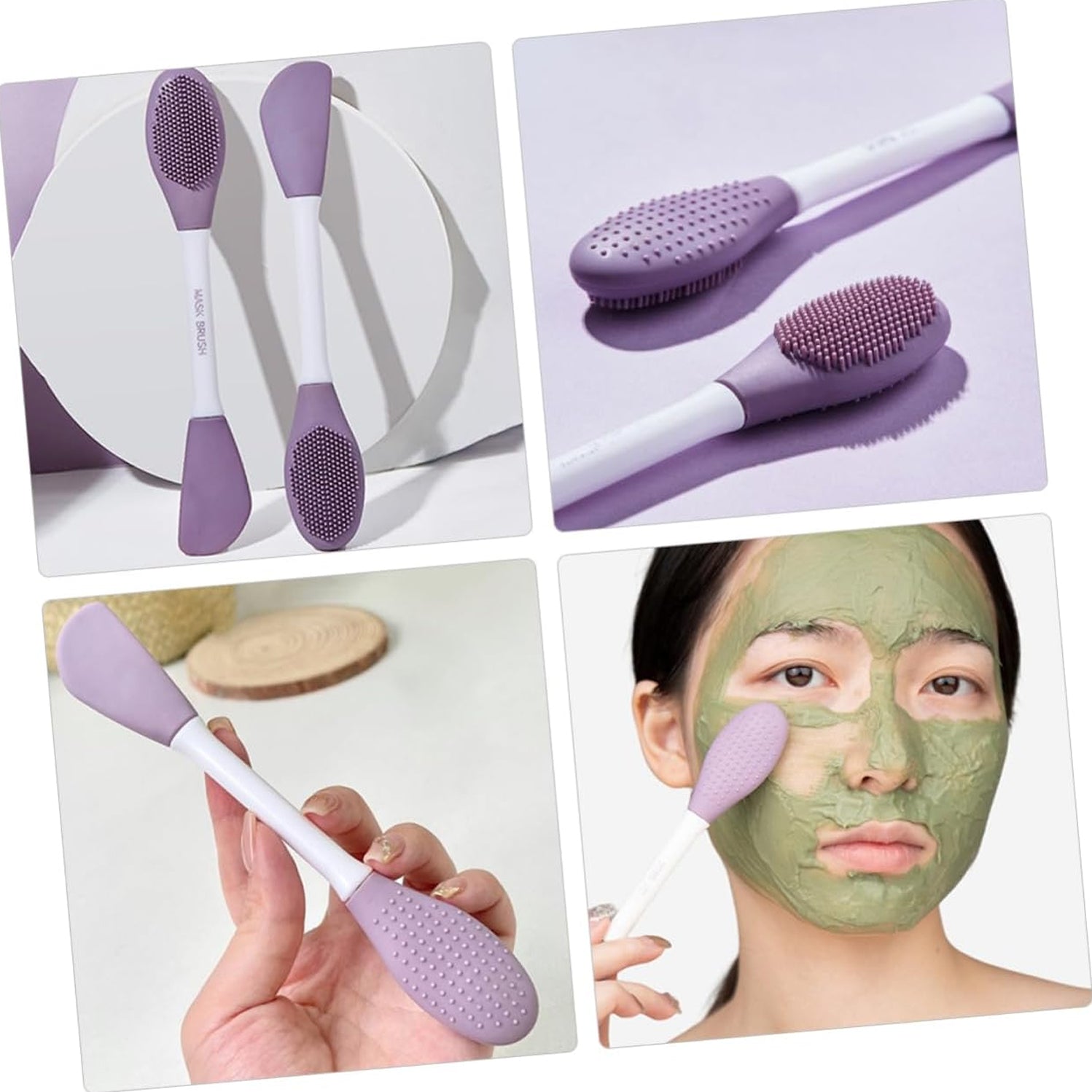 2 In 1 Double-headed Silicone Face Mask Brush pack of 1pc - Image 3