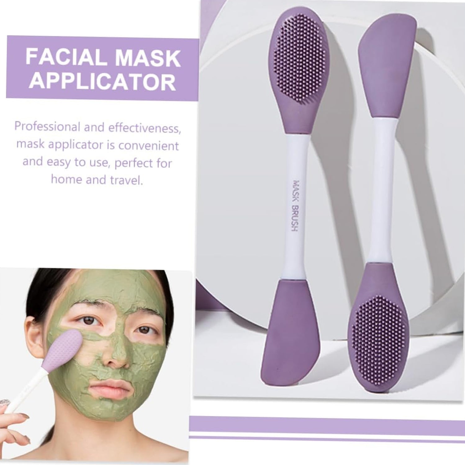 2 In 1 Double-headed Silicone Face Mask Brush pack of 1pc - Image 4