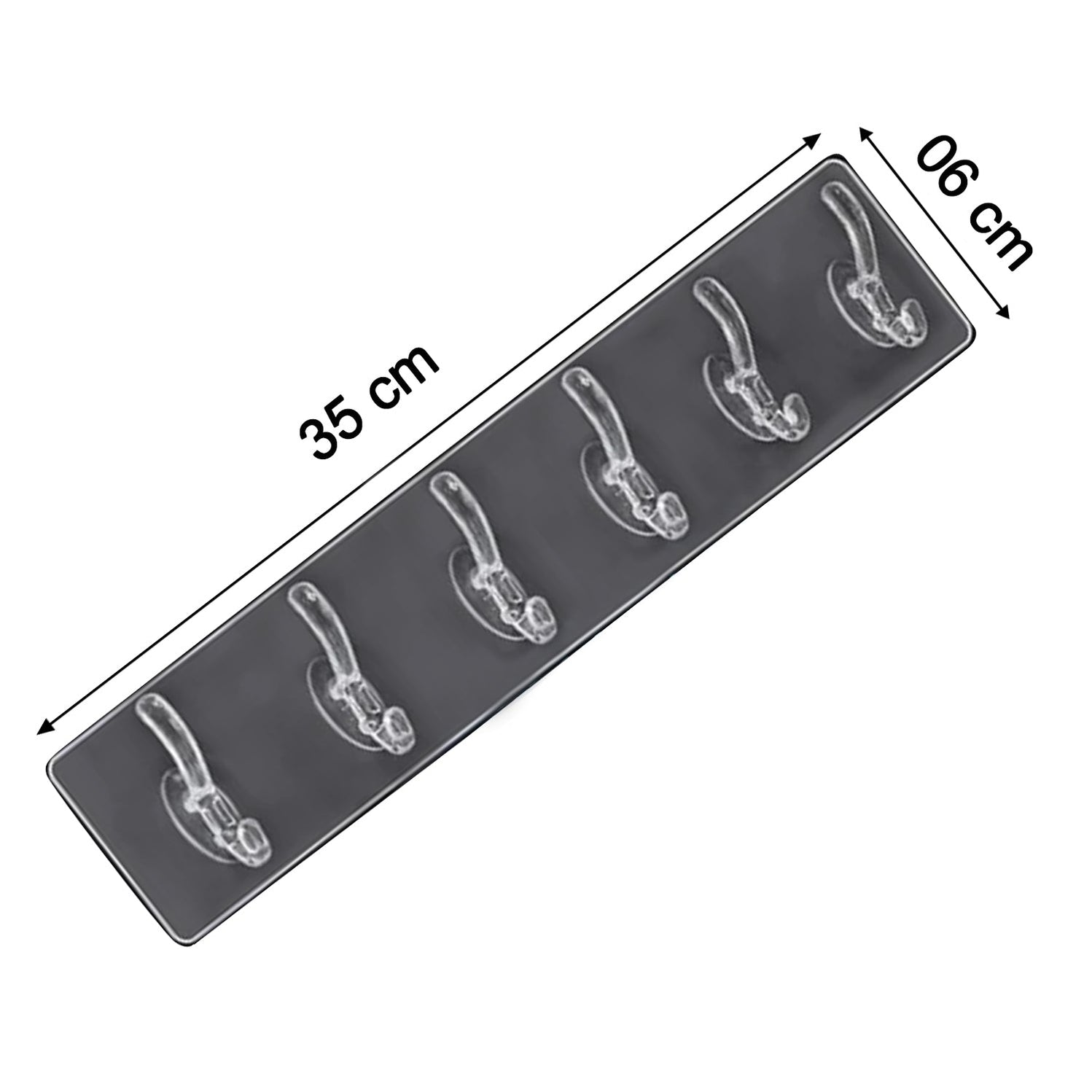 Very Strong Heavy Duty Transparent Wall Hook with Adhesive - Image 4