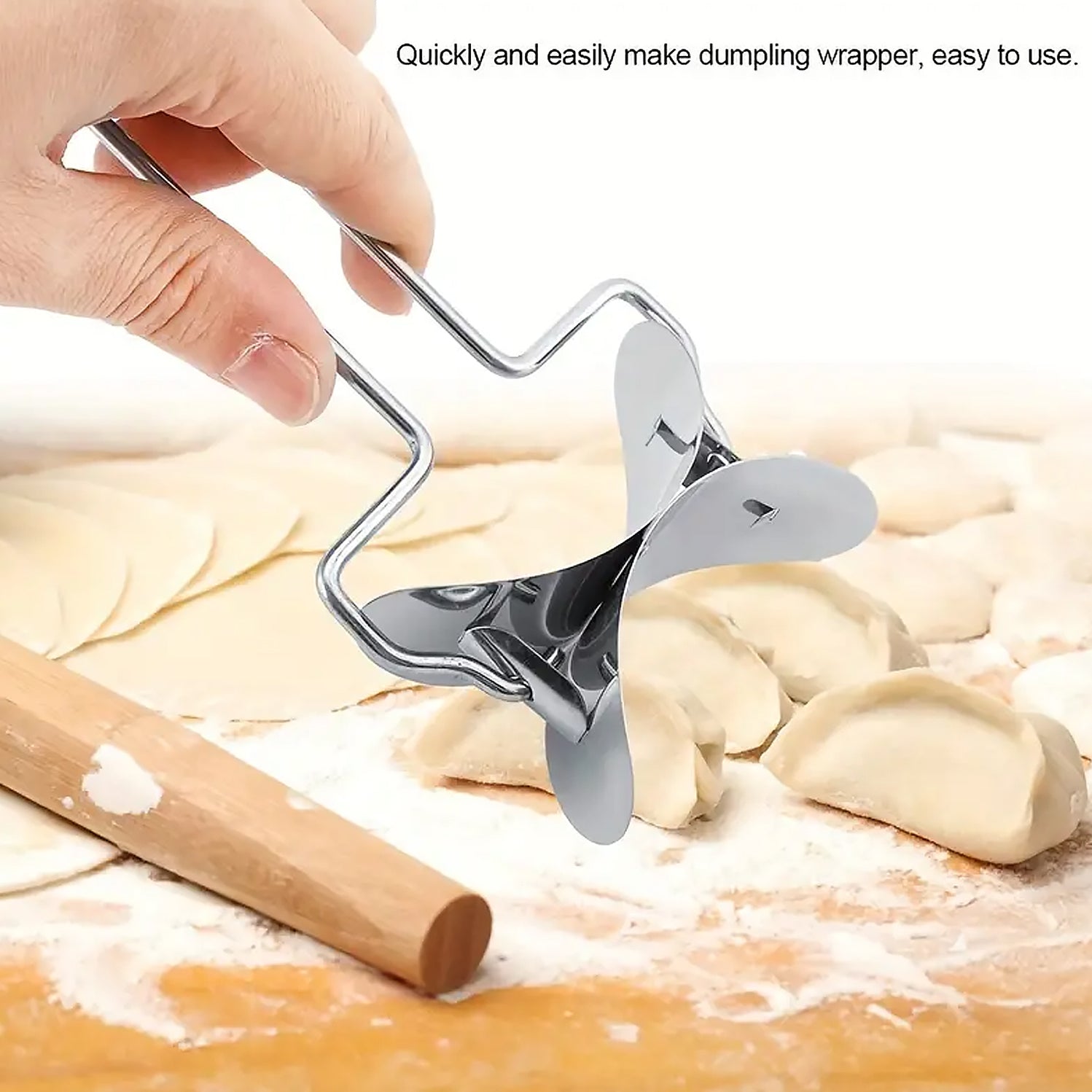 Easy and Fast Stainless Steel Puri cutter roller Machine - Image 5