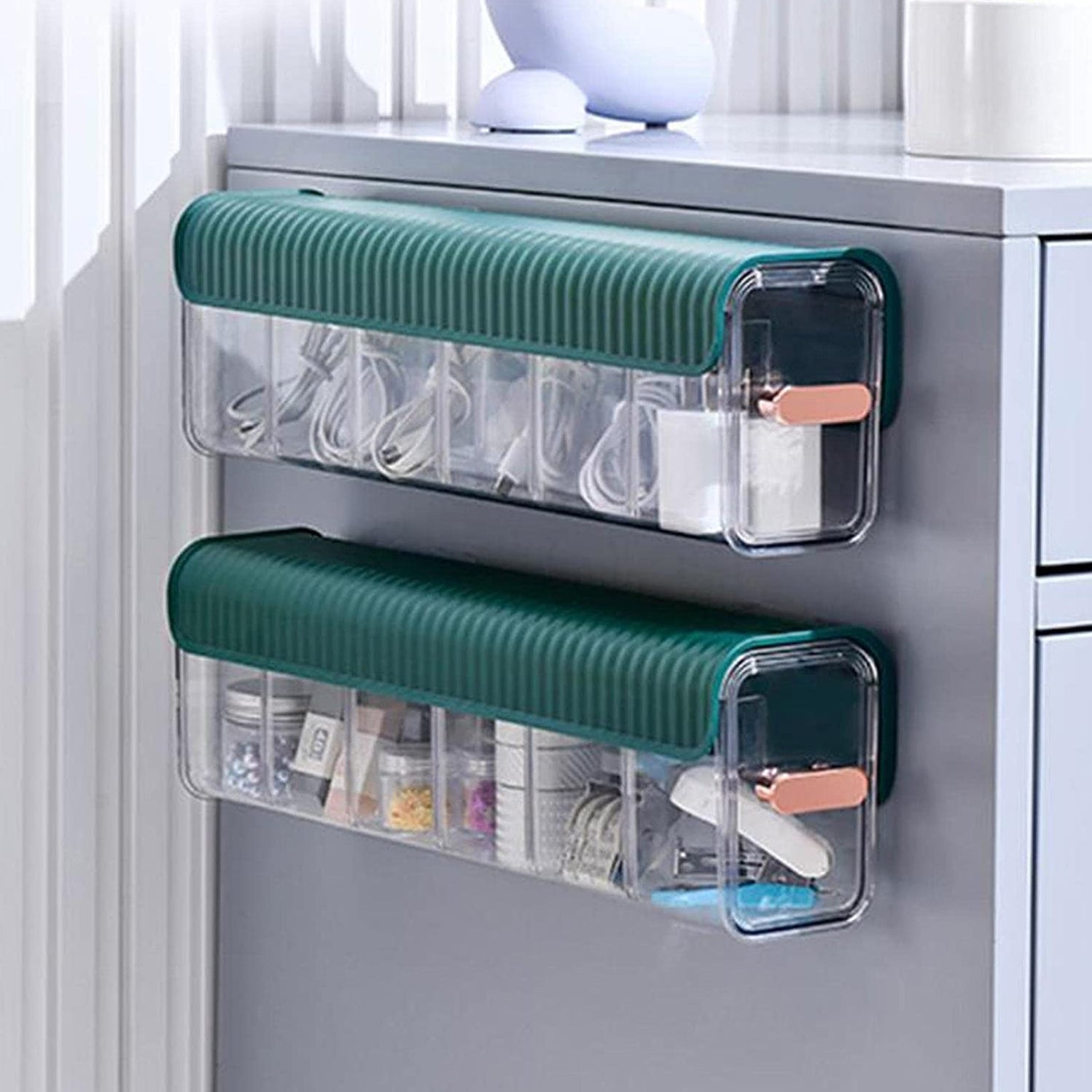 Quirk Drawer Underwear,socks Organizer Divider Wall Mount 5 Cell Drawer Boxs - Image 6