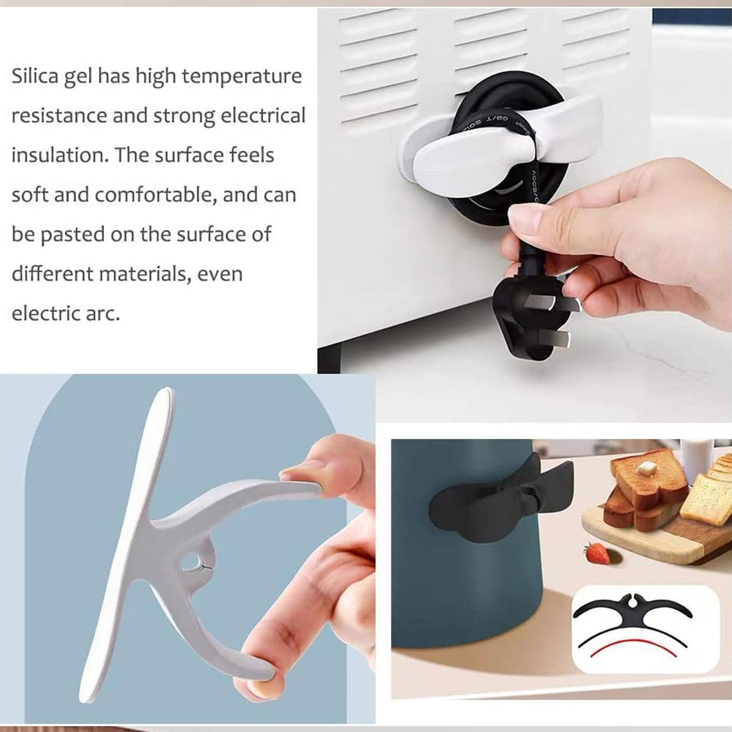 Self-Adhesive Power Plug and Cord Organizer - Image 5