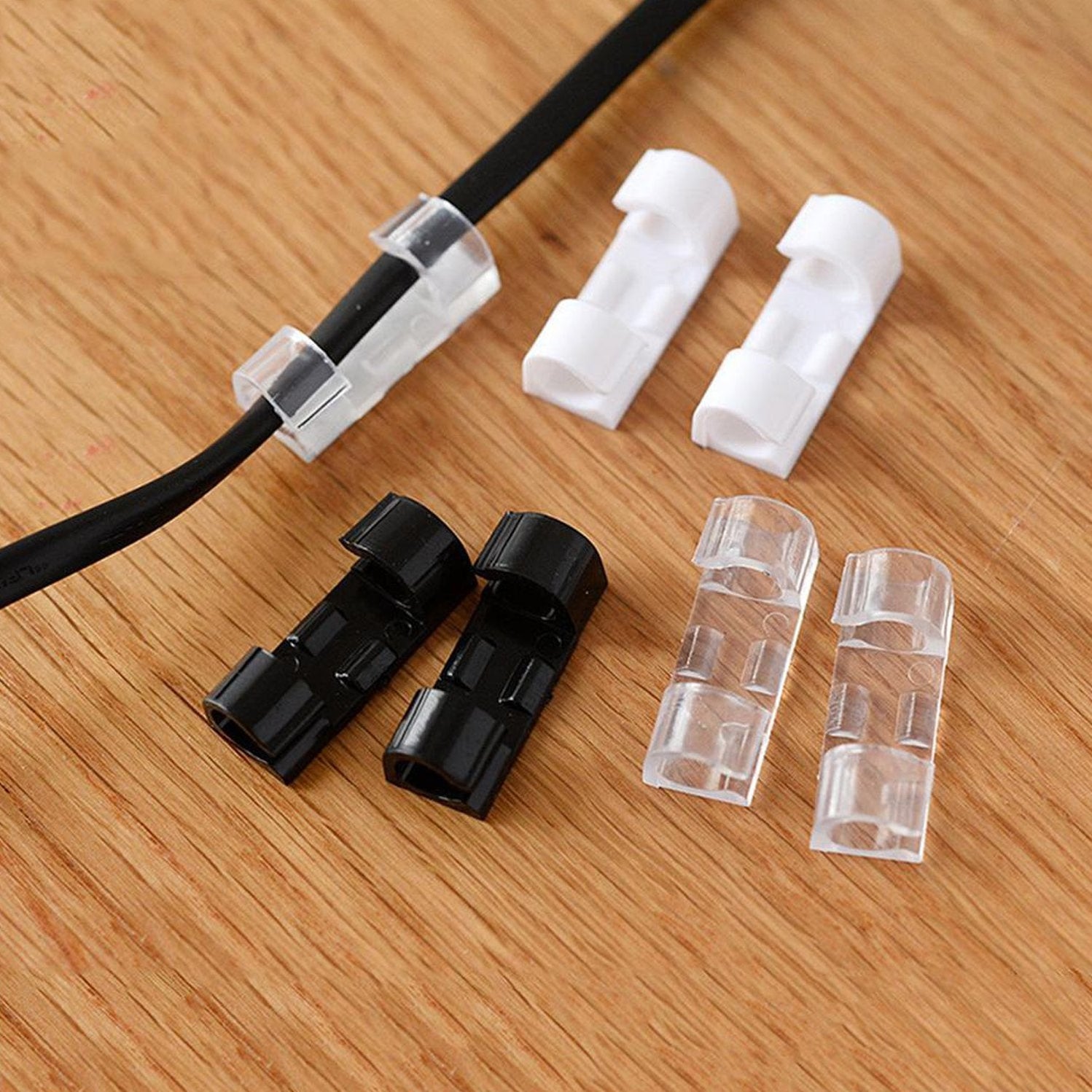 Round Self Adhesive Cable Clips Management Holders - Image 6
