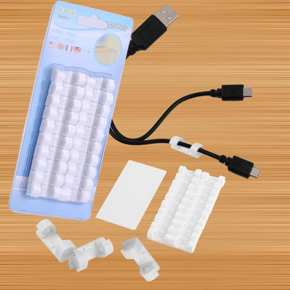 Round Self Adhesive Cable Clips Management Holders - Image 3
