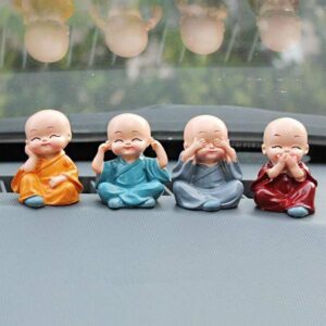 baby buddha 4Pc and show piece used for house, office and official decorations monk set