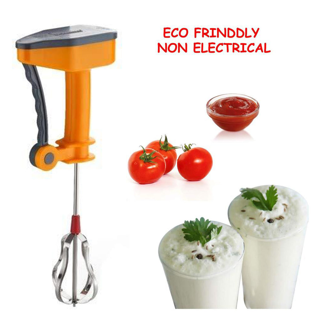 Elegant Power Free Manual Hand Blender with Stainless Steel Blades - Image 5