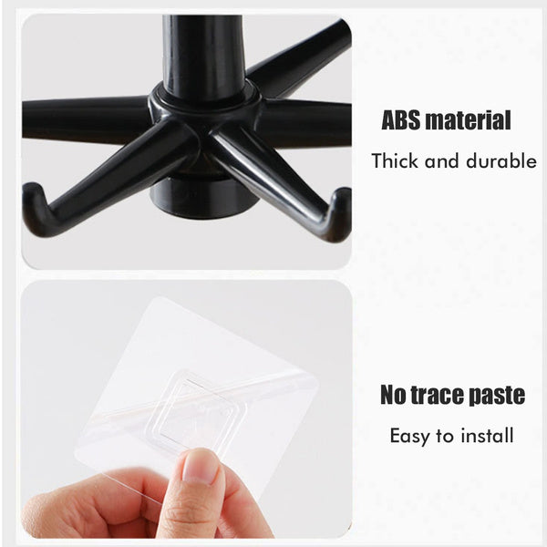Smart Storage 360 degree Rotatable Hanging Hooks Pack of 2 - Image 3