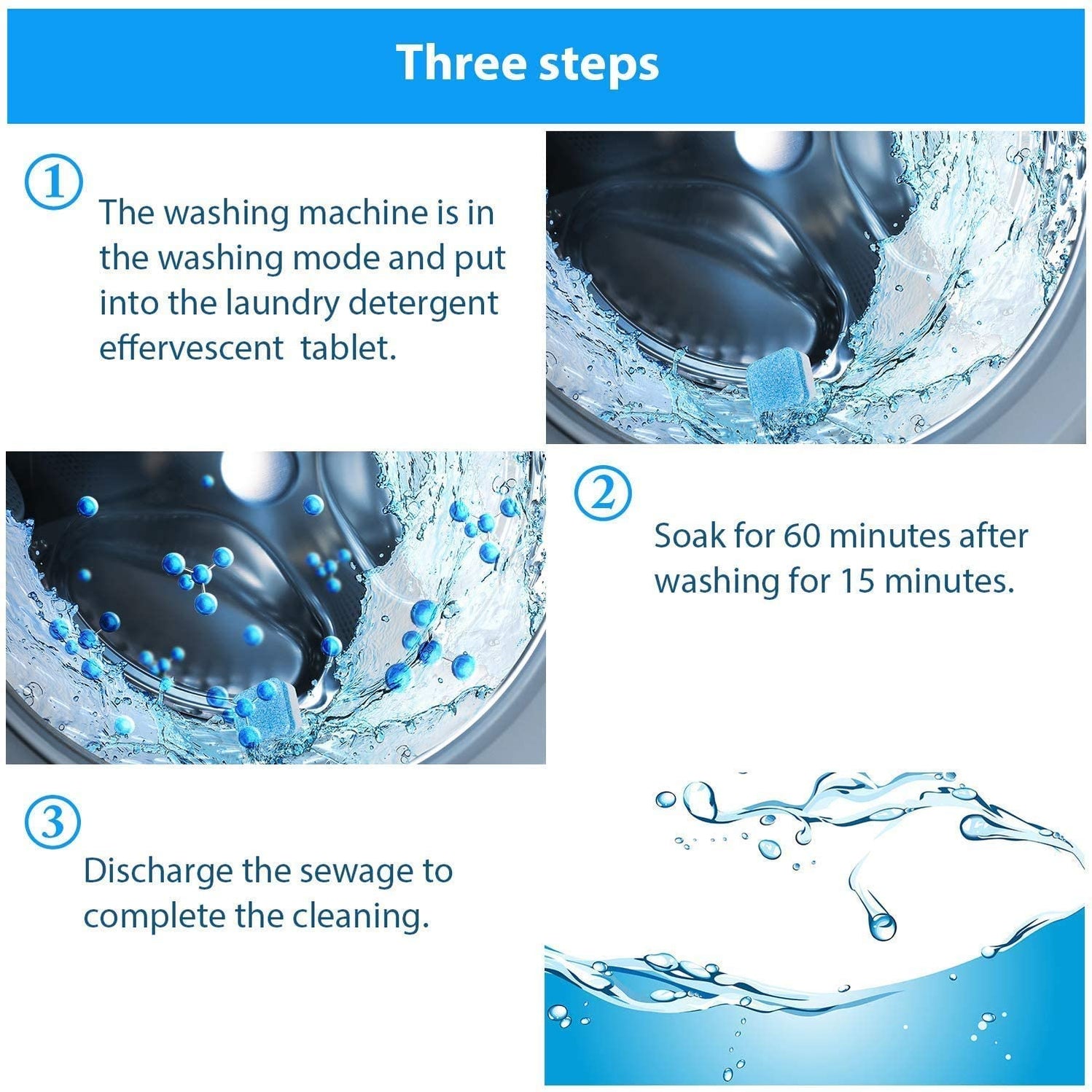 Deep Cleaning Detergent Tablets for Washing Machine Pack of 10pcs - Image 4