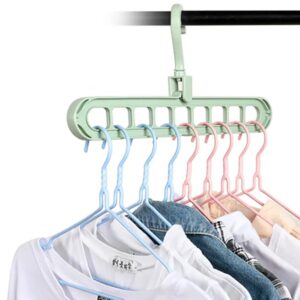 Versatile 9 Hole Plastic Hanger for Indoor Wardrobe and Windowsill Storage