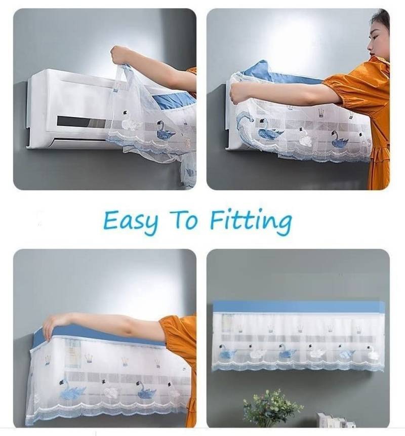 Stylish Indoor Air Conditioner Dust Cover Foldable and Washable - Image 8