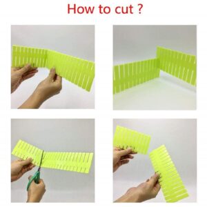 Adjustable Drawer Dividers Set Perfect for Organizing Cabinets and Closets 4 Pcs set