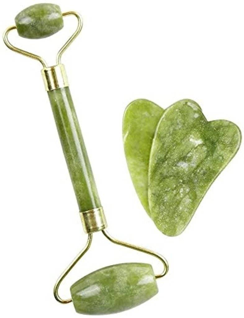 Superb Jade Marble Roller Anti-Aging Face Massager Set - Image 6