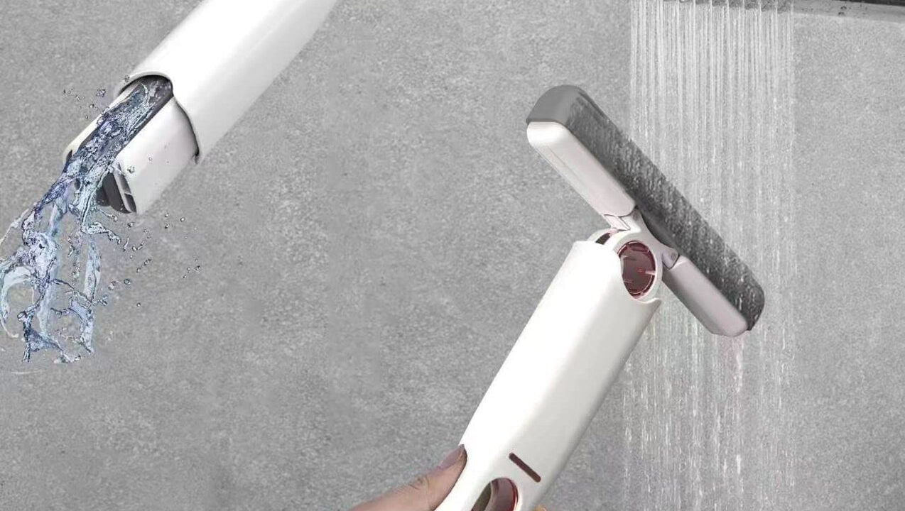 Mini Self-Squeeze Portable Mop with Absorbent Sponge Head