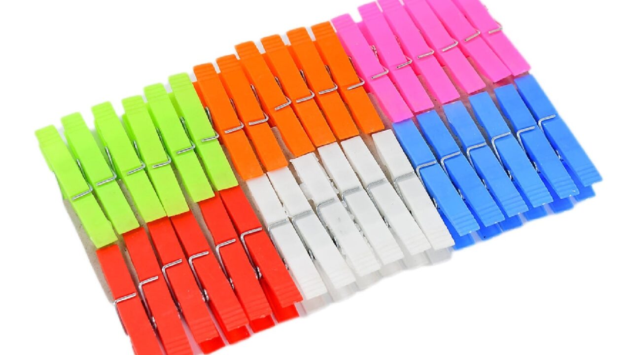 Stylish Multi-Purpose Plastic Clothes Clips for Drying Laundry Set of 144pcs