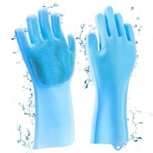 Dashing Reusable Silicone Scrubber Gloves 1 Pair