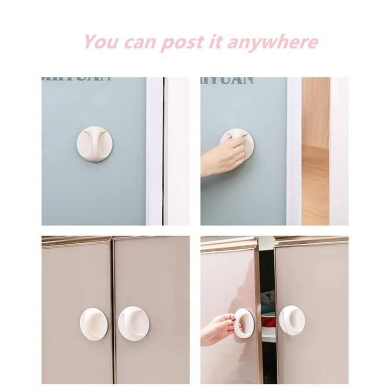 Self Adhesive Door Handle and Hook Stickers for Home Improvement pack of 4pcs - Image 2