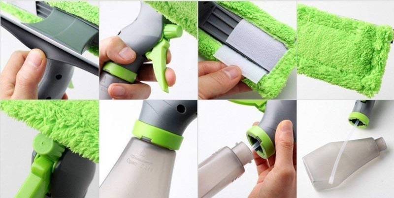 Superb 3-in-1 Glass Cleaner with Spray and Cleaning Brush - Image 5