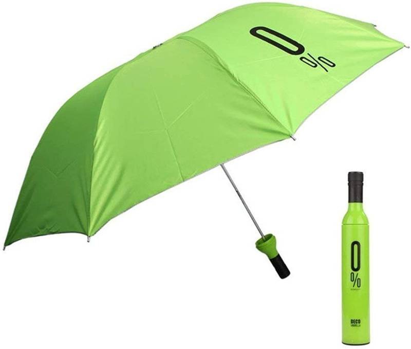Wine Bottle Shape Mini Compact Foldable Umbrella with Plastic Case - Image 2