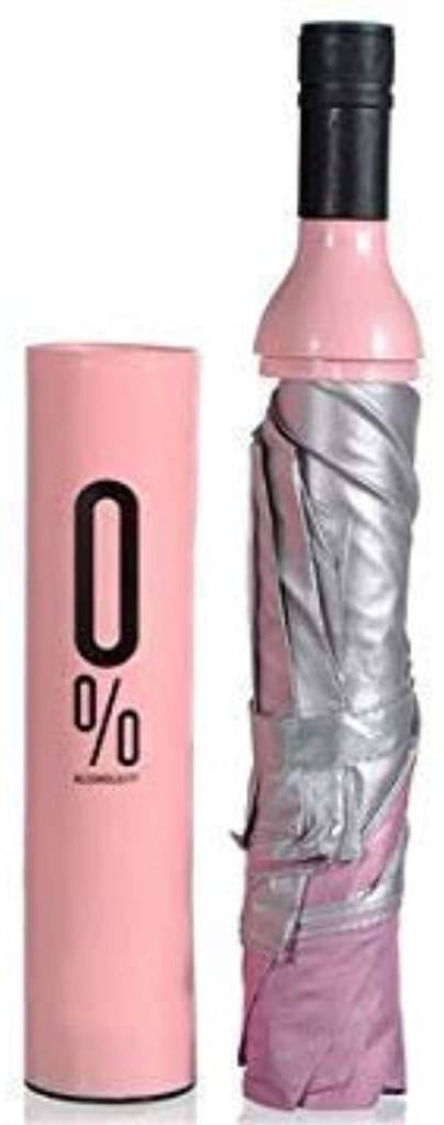 Wine Bottle Shape Mini Compact Foldable Umbrella with Plastic Case - Image 5