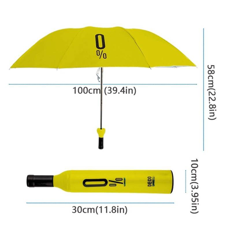 Wine Bottle Shape Mini Compact Foldable Umbrella with Plastic Case - Image 6